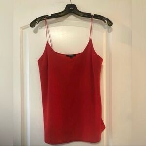 Red Spaghetti Strap Fitted Camisole